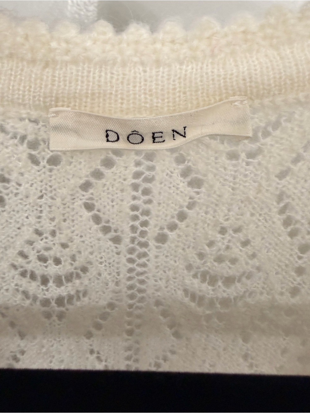 DOEN Chandel Alpaca Blend Cardigan Jasmine Flower Cream Size Medium - Picture 8 of 15
